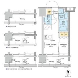 プラウドフラット亀戸ステーションプレイス 802 間取り図