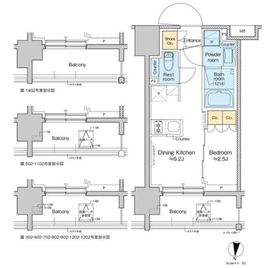 プラウドフラット亀戸ステーションプレイス 902 間取り図