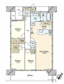 HARUMI FLAG SEA VILLAGE (晴海フラッグ シーヴィレッジ) 12階 間取り図