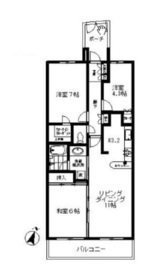 フジトピア目黒祐天寺 3階 間取り図