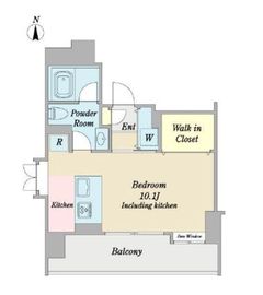 プレール・ドゥーク横濱山下町 2階 間取り図