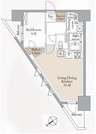 クロスレジデンス高田馬場 201 間取り図