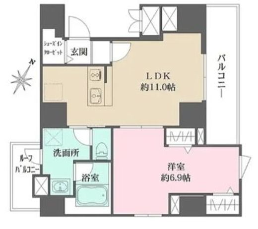 WHARF文京茗荷谷 (ワーフ文京茗荷谷) 501 間取り図
