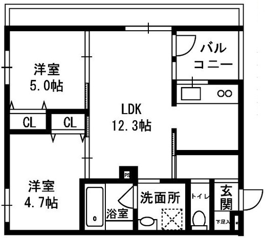 Mieux vie Yoyogi-Uehara (ミュウ・ヴィ 代々木上原) 206 間取り図