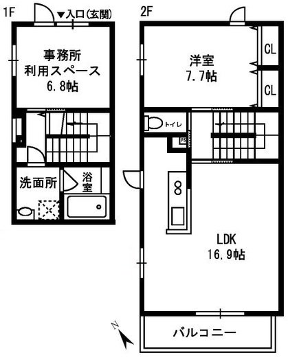 Mieux vie Yoyogi-Uehara (ミュウ・ヴィ 代々木上原) 105 間取り図