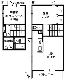 Mieux vie Yoyogi-Uehara (ミュウ・ヴィ 代々木上原) 105 間取り図