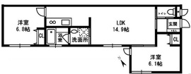 Mieux vie Yoyogi-Uehara (ミュウ・ヴィ 代々木上原) 106 間取り図