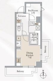 クロスレジデンス高田馬場 518 間取り図