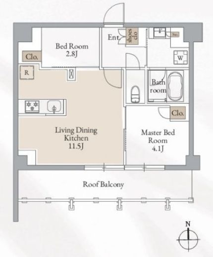 クロスレジデンス高田馬場 613 間取り図