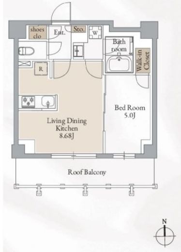 クロスレジデンス高田馬場 614 間取り図