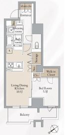 クロスレジデンス高田馬場 1305 間取り図