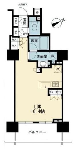 ウェリス六本木 17階 間取り図