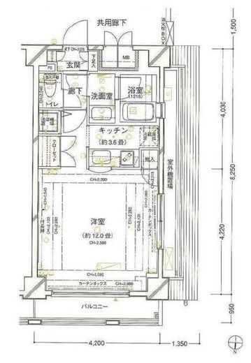 パレステュディオ神田神保町 13階 間取り図
