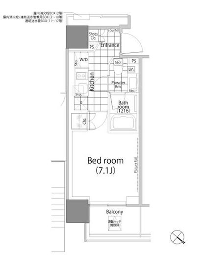 パークハビオ赤坂タワー 1201 間取り図