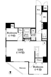 THE PALMS錦糸町 (ザパームス錦糸町) 303 間取り図