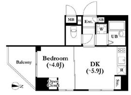 THE PALMS錦糸町 (ザパームス錦糸町) 401 間取り図