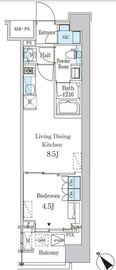 レガシス中目黒 401 間取り図