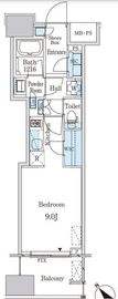 レガシス中目黒 402 間取り図