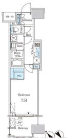 レガシス中目黒 809 間取り図