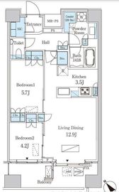 レガシス中目黒 1101 間取り図