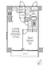 プラウドフラット三軒茶屋Ⅱ 404 間取り図
