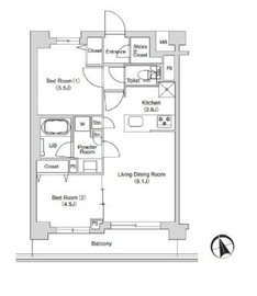 エミリブ鷺ノ宮 308 間取り図