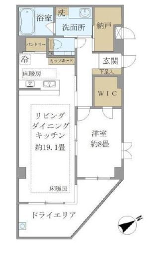 パークフロント大山 101 間取り図
