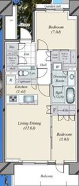 HARUMI FLAG PARK VILLAGE (晴海フラッグ パークヴィレッジ) 14階 間取り図