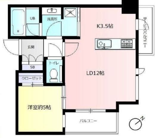 プラウド虎ノ門 2階 間取り図