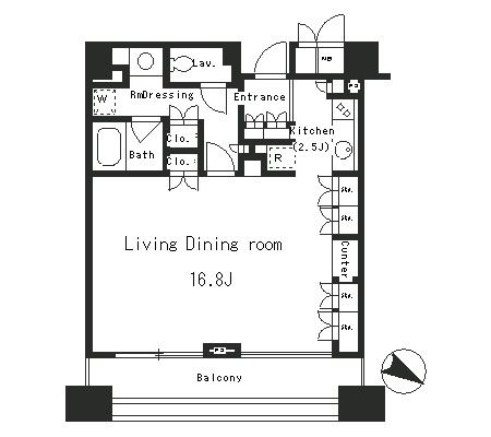 ピアース赤坂 502 間取り図