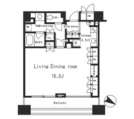 パークアクシス南麻布 502 間取り図