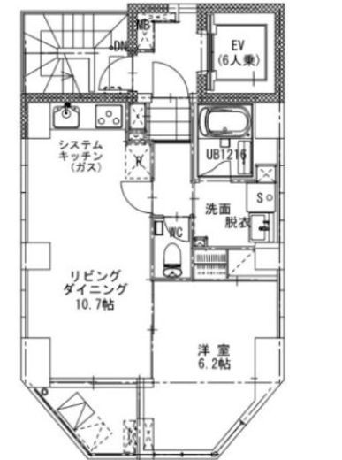 LASPACIO蔵前レジデンス (ラスパシオ蔵前レジデンス) 501 間取り図