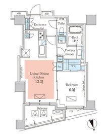 パークアクシス元麻布 204 間取り図