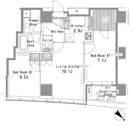 マイタワーレジデンス 2302 間取り図