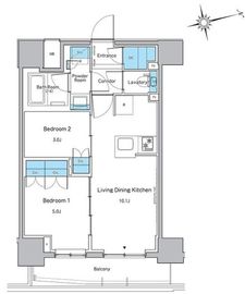 ルフォンプログレ品川戸越 407 間取り図