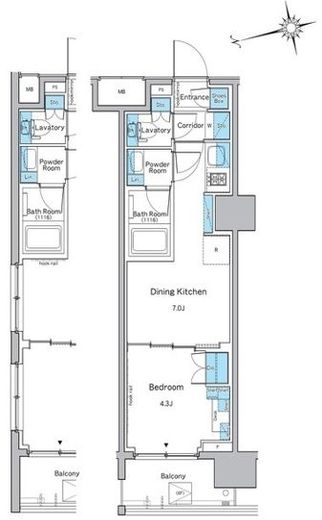 ルフォンプログレ品川戸越 502 間取り図