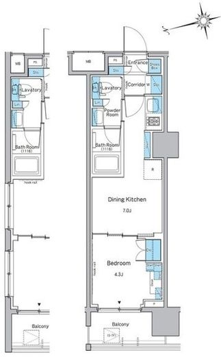ルフォンプログレ品川戸越 504 間取り図