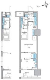 ルフォンプログレ品川戸越 504 間取り図