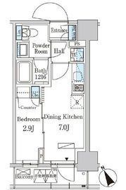 パークアクシス日本橋茅場町ステーションゲート 502 間取り図