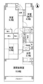 デュエット北千住クレア 1階 間取り図