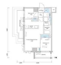 デュオフラッツ篠崎 701 間取り図
