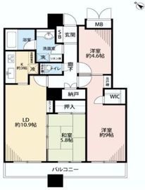 コスモ東京ベイタワー 10階 間取り図