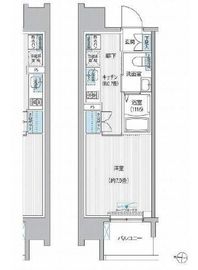 セントラーレ新城 701 間取り図