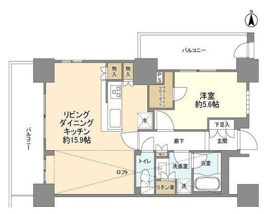 イーストコア曳舟一番館 2階 間取り図