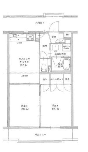 レジディア吉祥寺 102 間取り図