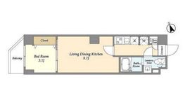 アルファコート町屋 203 間取り図