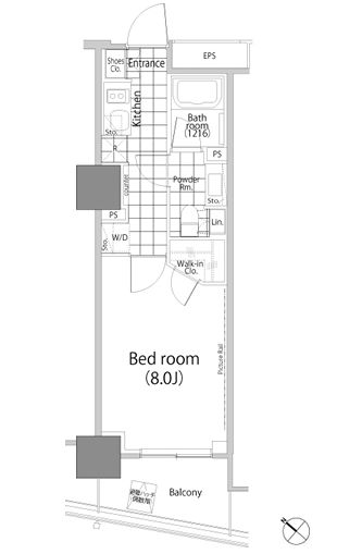 パークハビオ赤坂タワー 1409 間取り図