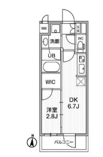 ALTERNA住吉 (オルタナ住吉) 206 間取り図
