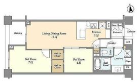 ブランズ牛込柳町 3階 間取り図