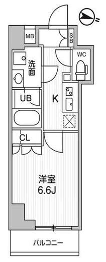 コンフォリア・リヴ千住 303 間取り図